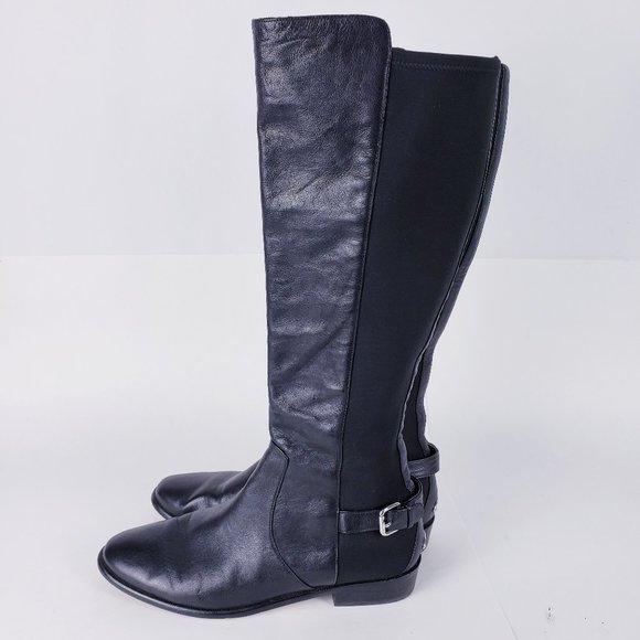 Coach Shoes - Coach Black Leather Liza Stretch Riding Boot 9.5